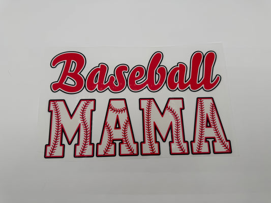 Red Baseball Mama Transfer