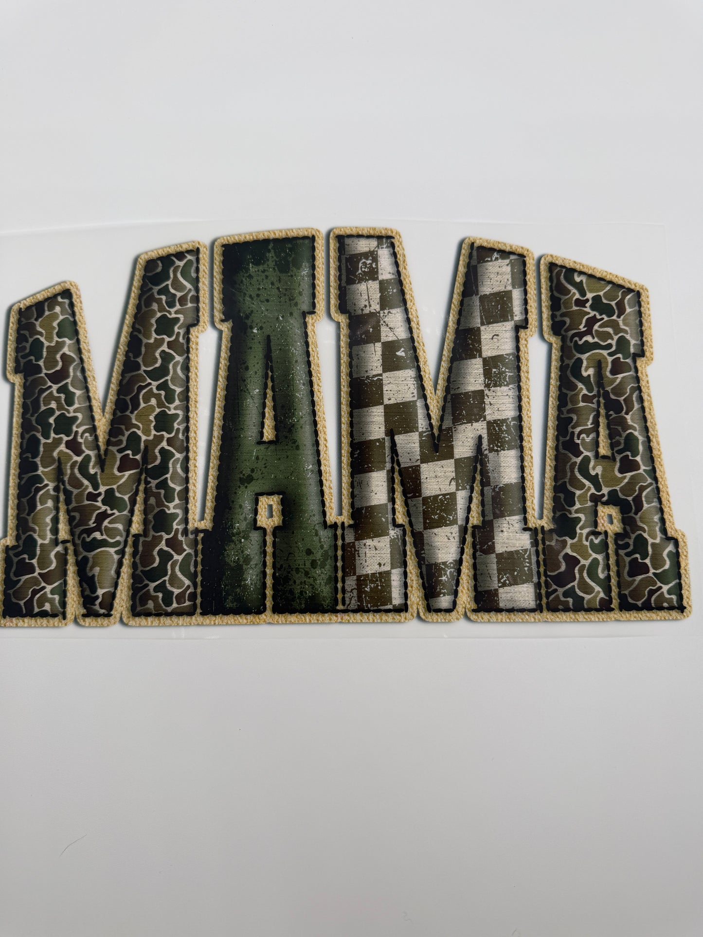 MAMA Checkered/Camo Transfer